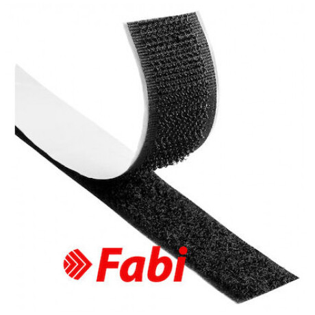Ταινία Velcro Fabi Μαύρη αυτοκόλλητη 25mm x 2m 130676
