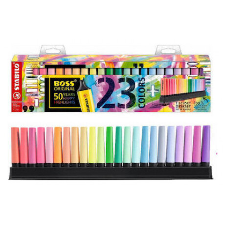 Μαρκαδόροι Υπογράμμισης Stabilo Boss Deskset 23 Χρωμάτων