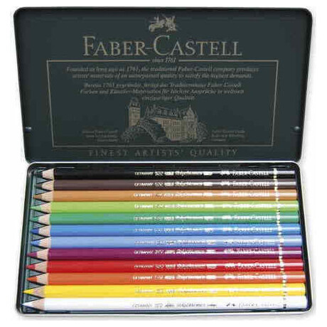 Faber-Castell Polychromos Σετ Ξυλομπογιές Ακουαρέλας σε Κασετίνα 12τμχ 110012