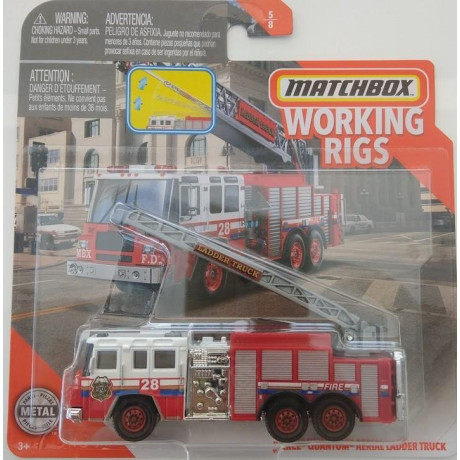 Mattel Matchbox Real Working Rigs - Pierce Quantum Aerial Ladder Truck (Hlm97)